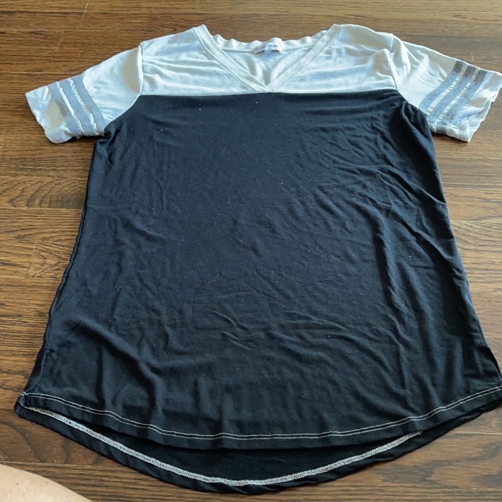 V Neck Gray Tee